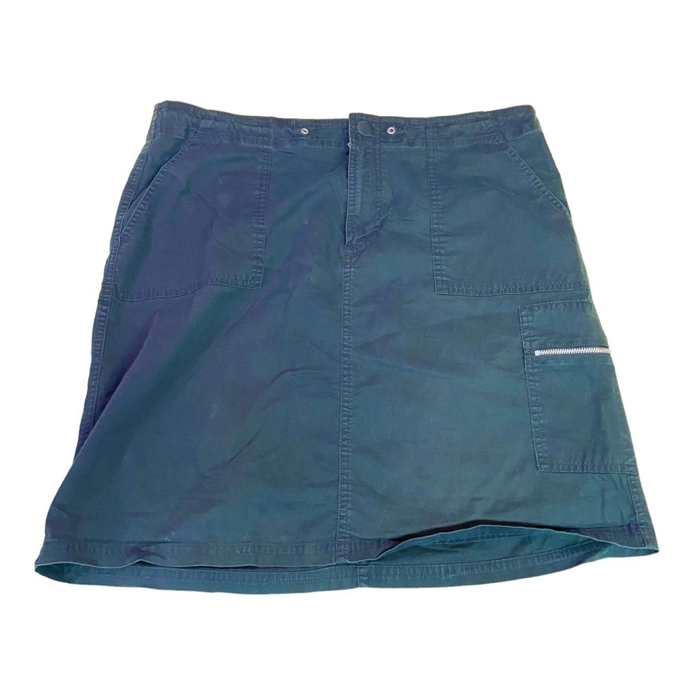 Gap black stretch zippered 5 pockets mini skirt L
